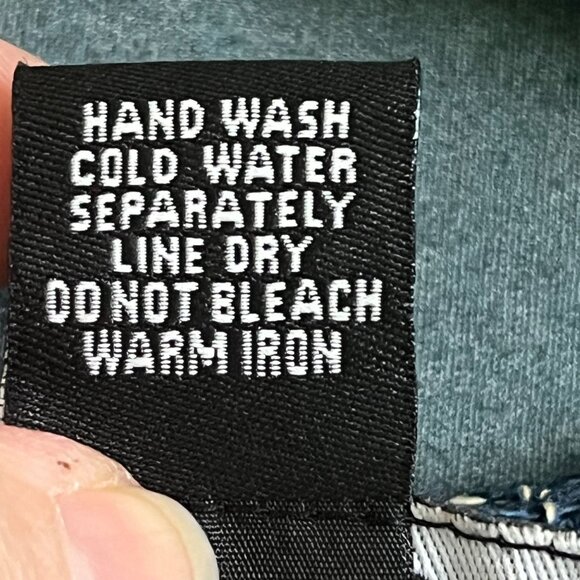 Kaktus Womens Open Weave Blue  Cream Button Down V Neck Top Size Large - Picture 7 of 8